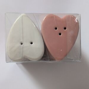 NWT Heart Shaped Salt and Pepper Shakers